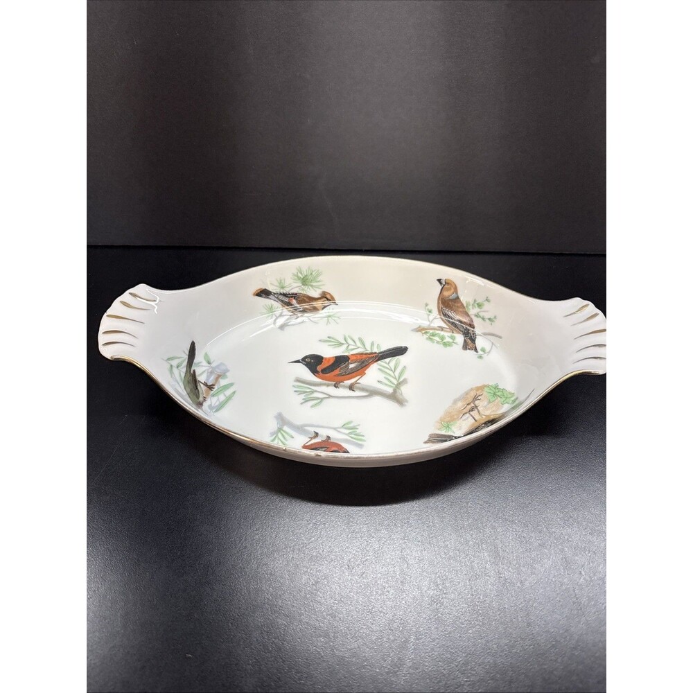 Louis Lourioux Le Faune Fireproof Porcelain Vintage Bird Plate Dinnerware